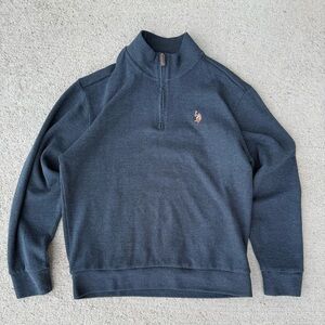 Polo Ralph Lauren Gray Quarter Zip Sweater - Mens Size Medium